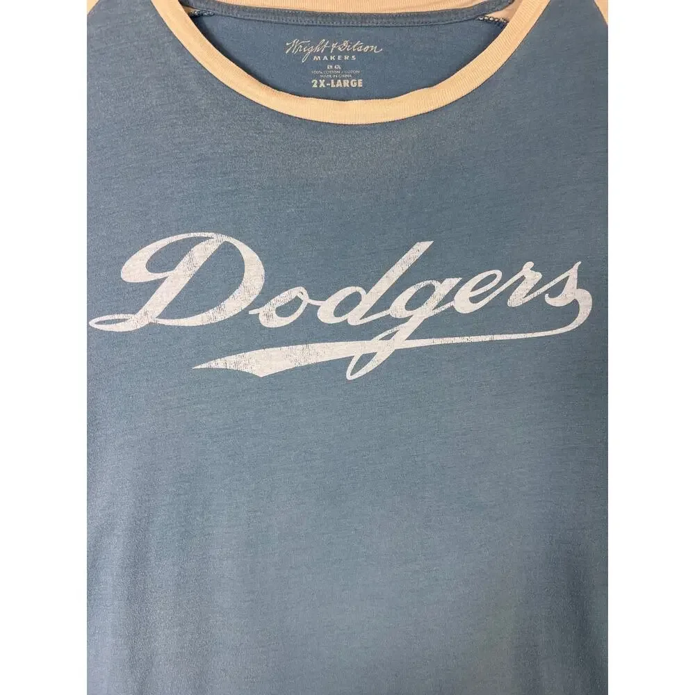 Wright & Ditson Dodgers T-Shirt 2X Large, See Measurements in description